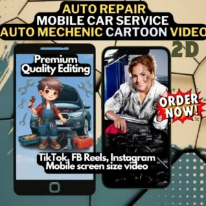 Auto Repair mobile car service Auto mechenic Cartoon video