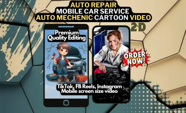 Auto Repair mobile car service Auto mechenic Cartoon video